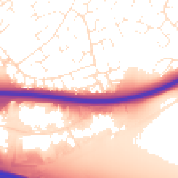 Daytime road noise heatmap for SN5 8NZ