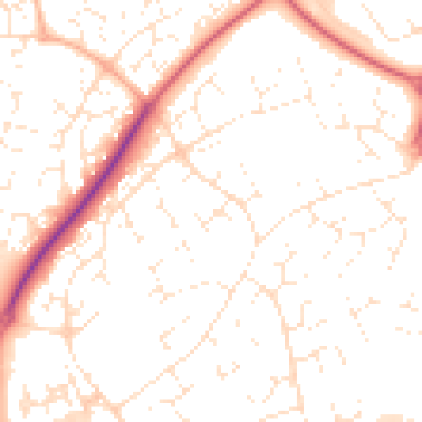 Daytime road noise heatmap for SN5 8PG