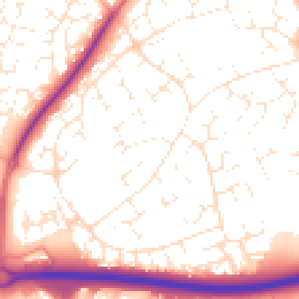 Daytime road noise heatmap for SN5 8PP