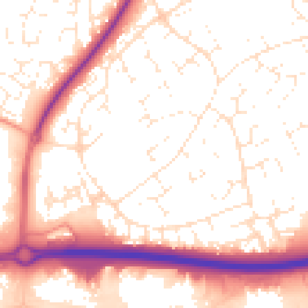 Daytime road noise heatmap for SN5 8PX