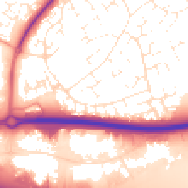 Daytime road noise heatmap for SN5 8QE