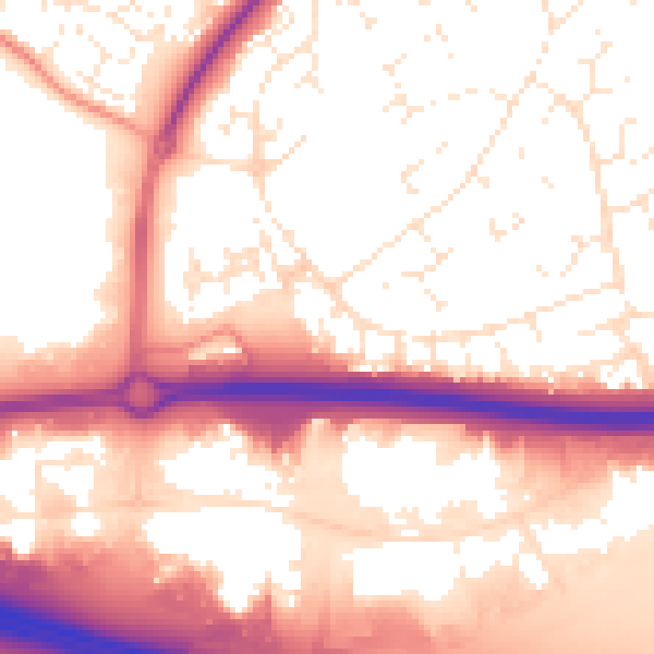 Daytime road noise heatmap for SN5 8QS