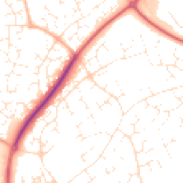 Daytime road noise heatmap for SN5 8QY