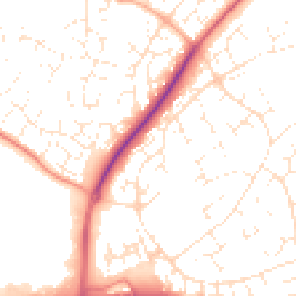Daytime road noise heatmap for SN5 8RB
