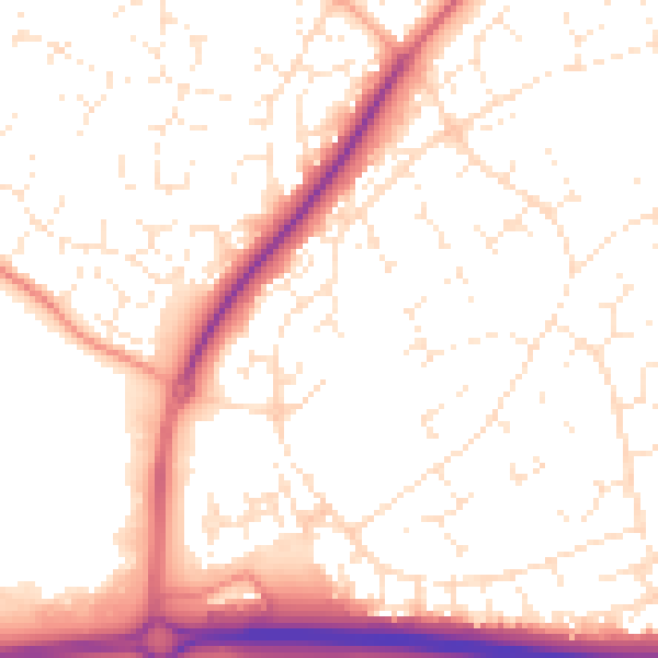 Daytime road noise heatmap for SN5 8RE