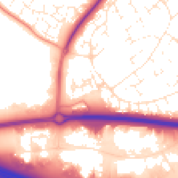 Daytime road noise heatmap for SN5 8RL