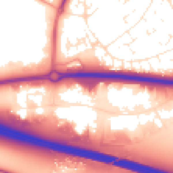 Daytime road noise heatmap for SN5 8YG