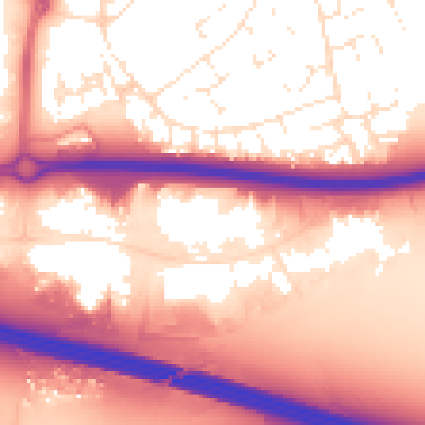 Daytime road noise heatmap for SN5 8YZ