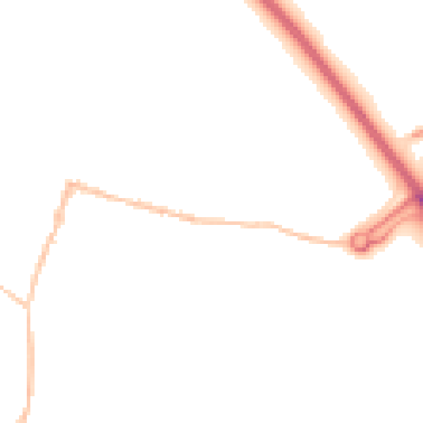 Night-time road noise heatmap for SN6 6BE