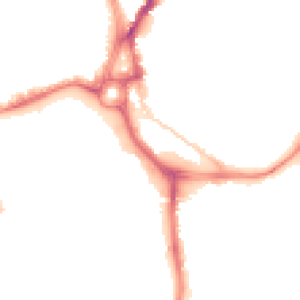 Night-time road noise heatmap for SO14 0AE
