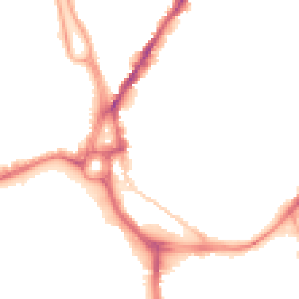 Night-time road noise heatmap for SO14 0AP