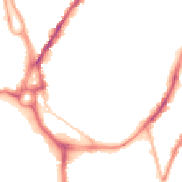 Night-time road noise heatmap for SO14 0AT