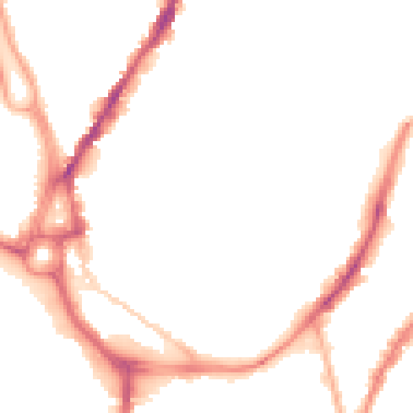 Night-time road noise heatmap for SO14 0AX