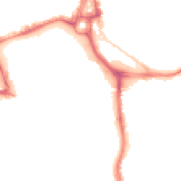 Night-time road noise heatmap for SO14 0AY