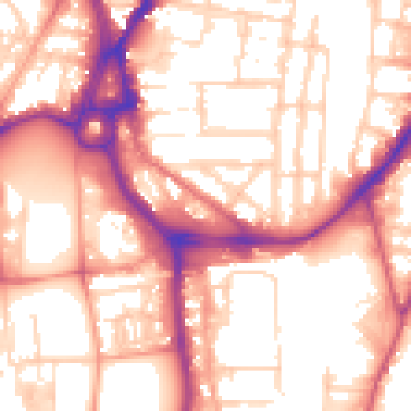 Daytime road noise heatmap for SO14 0BD