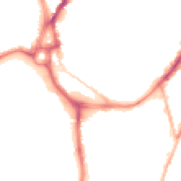 Night-time road noise heatmap for SO14 0BD