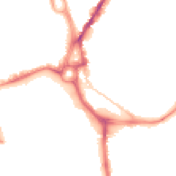 Night-time road noise heatmap for SO14 0BH