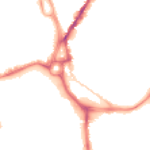 Night-time road noise heatmap for SO14 0BJ