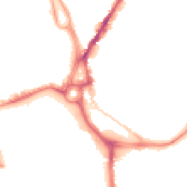 Night-time road noise heatmap for SO14 0BL