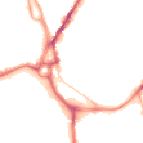 Night-time road noise heatmap for SO14 0BN