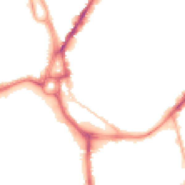 Night-time road noise heatmap for SO14 0BP