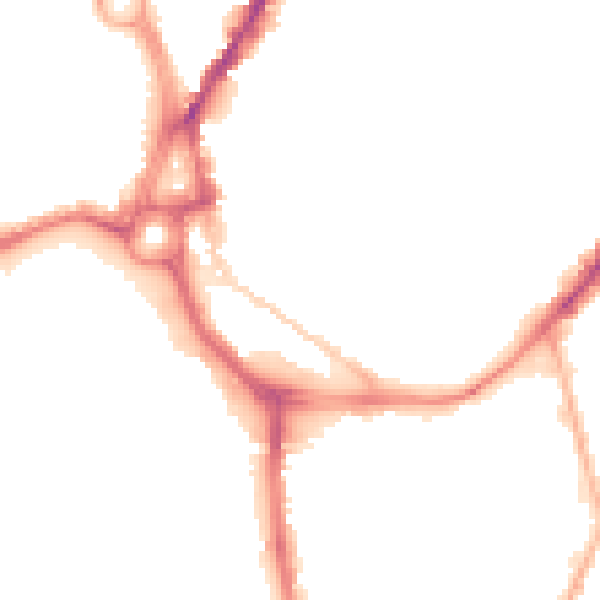Night-time road noise heatmap for SO14 0BR