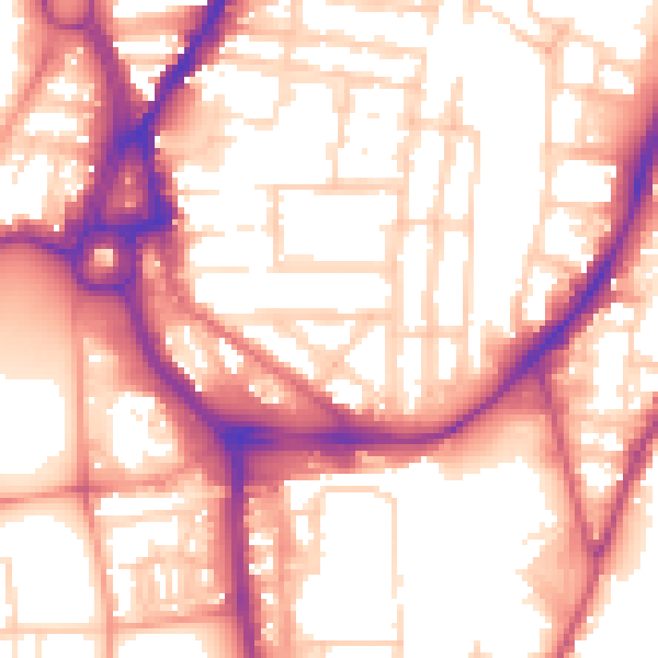 Daytime road noise heatmap for SO14 0BS