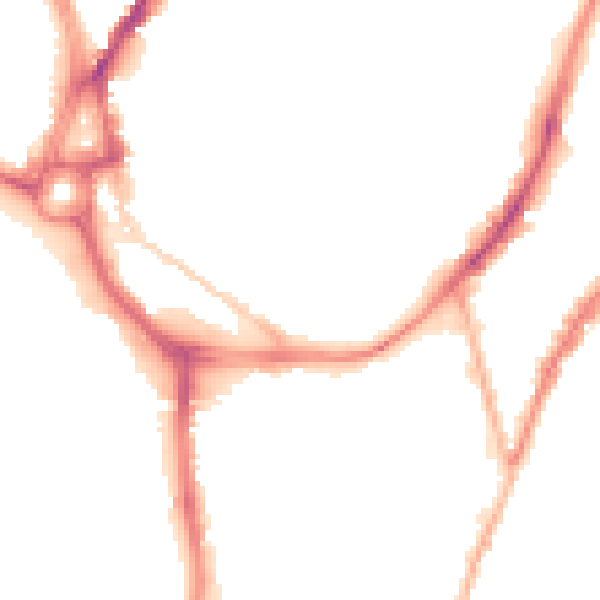 Night-time road noise heatmap for SO14 0BW