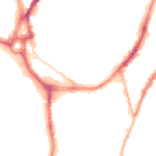 Night-time road noise heatmap for SO14 0BX