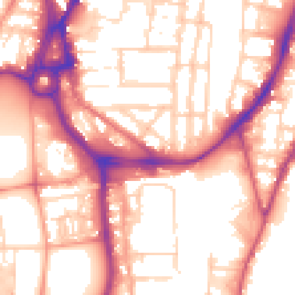 Daytime road noise heatmap for SO14 0BY