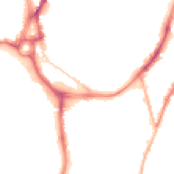 Night-time road noise heatmap for SO14 0BY