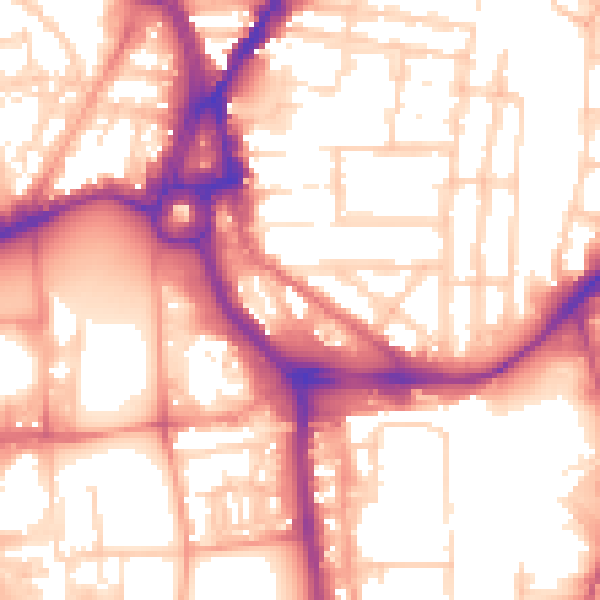 Daytime road noise heatmap for SO14 0DD
