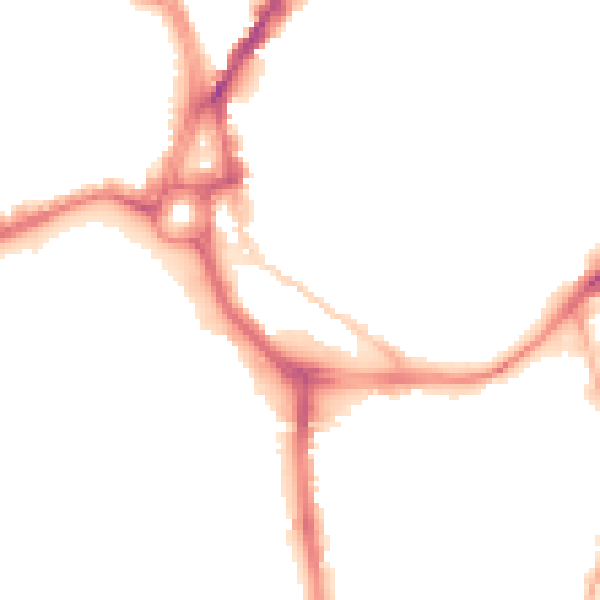 Night-time road noise heatmap for SO14 0DD