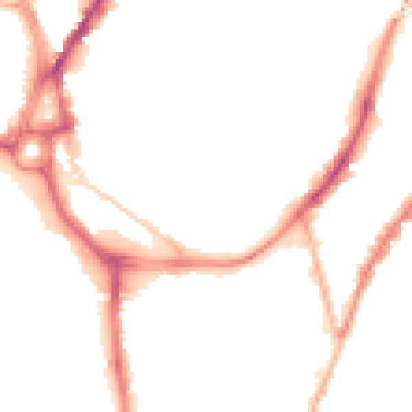 Night-time road noise heatmap for SO14 0DG