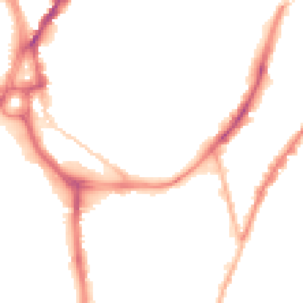 Night-time road noise heatmap for SO14 0DH