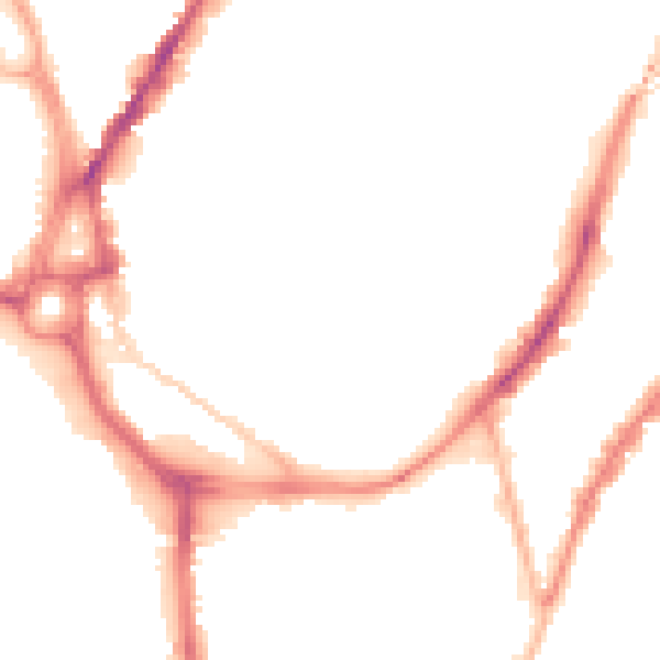 Night-time road noise heatmap for SO14 0DJ