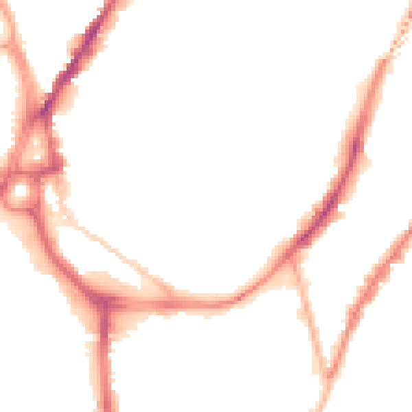 Night-time road noise heatmap for SO14 0DL