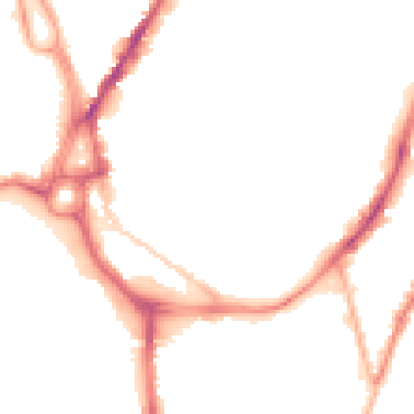 Night-time road noise heatmap for SO14 0DN