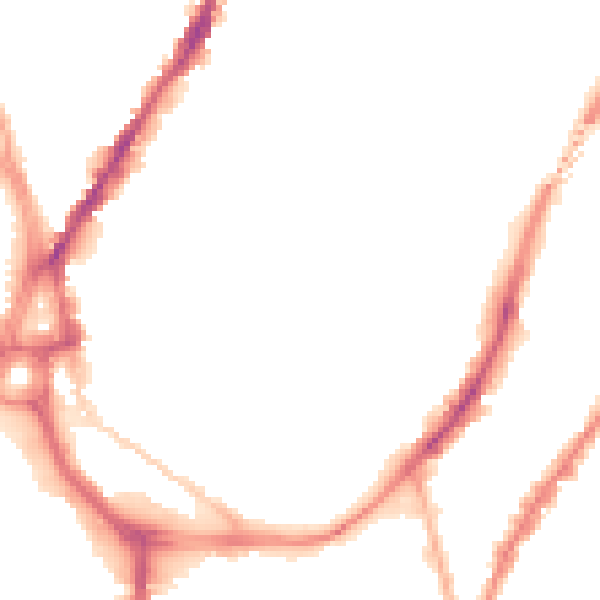 Night-time road noise heatmap for SO14 0DS