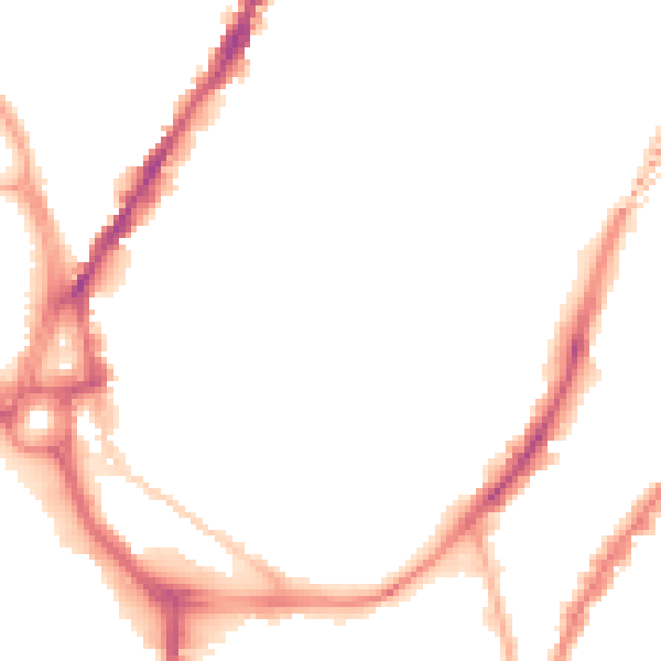 Night-time road noise heatmap for SO14 0DT
