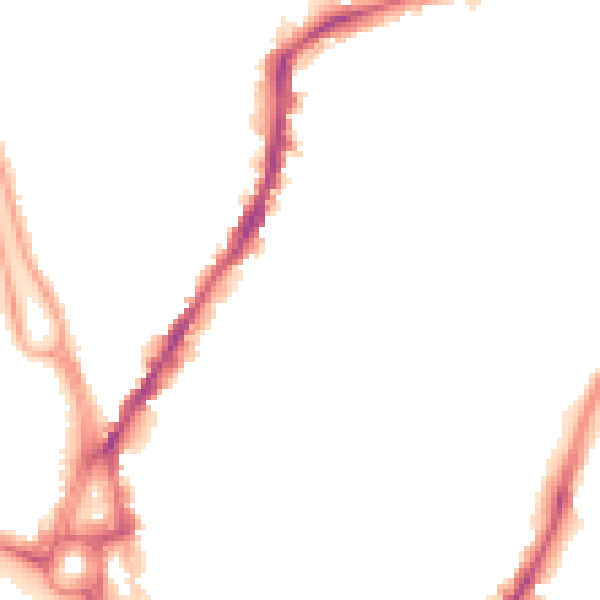 Night-time road noise heatmap for SO14 0EF
