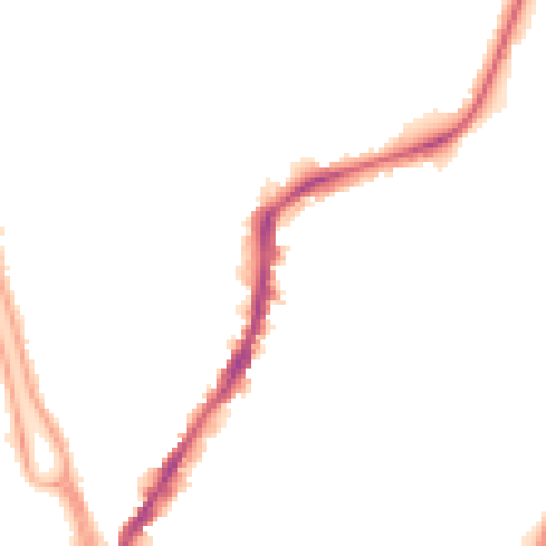 Night-time road noise heatmap for SO14 0JZ