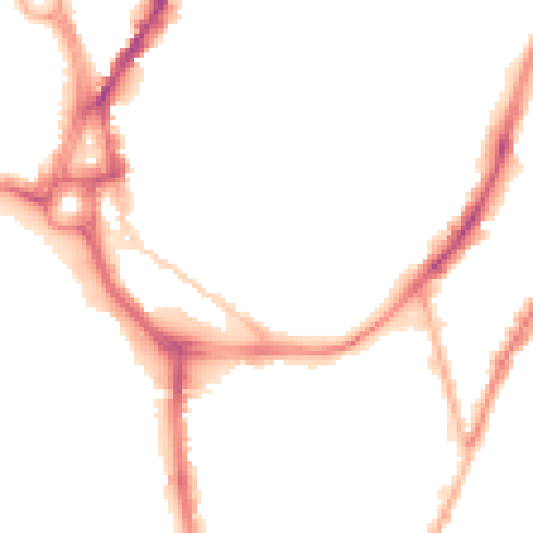 Night-time road noise heatmap for SO14 0NS