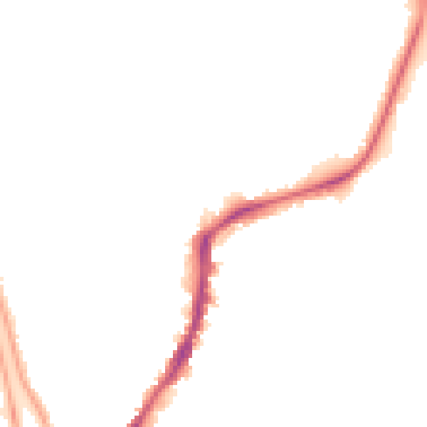 Night-time road noise heatmap for SO14 0SL