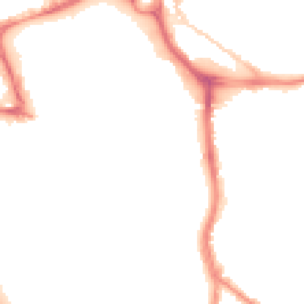 Night-time road noise heatmap for SO14 1BZ