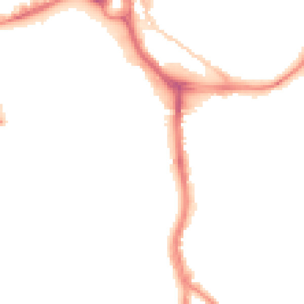 Night-time road noise heatmap for SO14 1LF