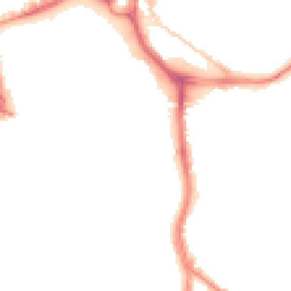 Night-time road noise heatmap for SO14 1LG