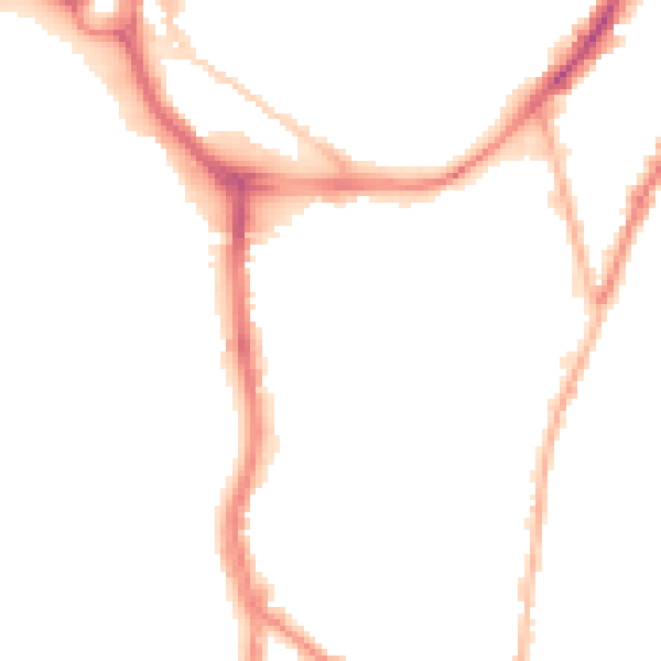 Night-time road noise heatmap for SO14 1LU