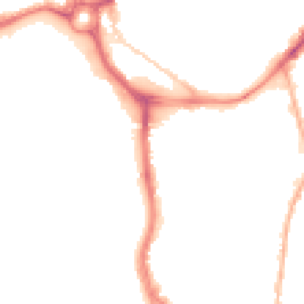 Night-time road noise heatmap for SO14 1LX