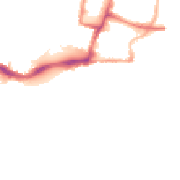 Night-time road noise heatmap for SO14 3AE
